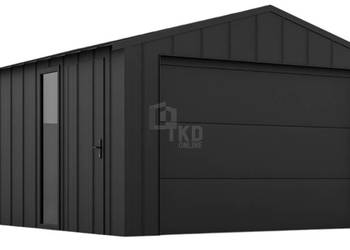 Garaż blaszany 4x6 brama segmentowa okno drzwi dach blacha na rąbek TKD374 Garaż blaszany 4x6 brama segmentowa okno drzwi dach blacha na rąbek TKD374