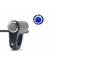 PRZEŁĄCZNIK NA KIEROWNICĘ 22MM DO MOTOCYKLA PODŚWIETLANY NA NIEBIESKO