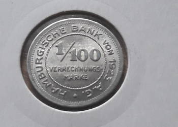 1/100 Marki Hamburg 1923 r.- Notgeld-menniczy