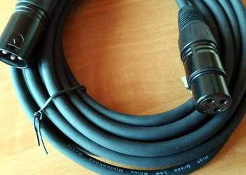 Kabel mikrofonowy XLR (nowy) - 5 metrów - czarny