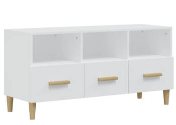 Szafka pod TV biała wysoki połysk 102x36x50 cm WM-812606