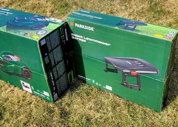 Nowa kosiarka robot Parkside PMRDA 20-Li B2 + garaż PUMRG A1 + gratis kabel