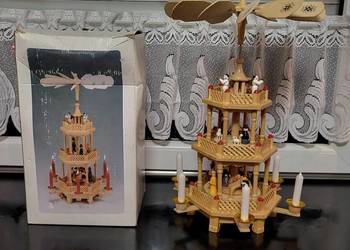 Duża Karuzela * Piramida * świecznik 3 piętrowa 48cm * Boże Narodzenie