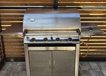 Duży grill gazowy 4 palniki + 1, nierdzewny