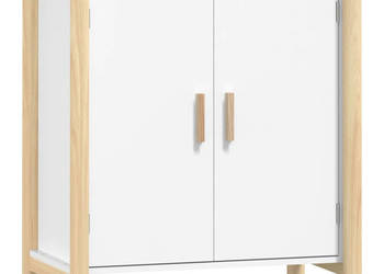 Szafka biała 62x38x70 cm materiał drewnopochodny WM-345669