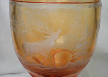 Piękny Pokal Bierdermeier Szlify CUDO