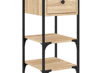 Szafka nocna dąb sonoma 34x36x70 cm materiał drewnopochodny WM-825975