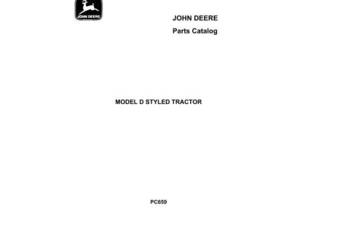John Deere model D,M katalog części