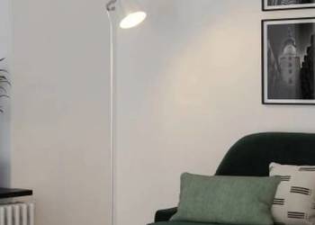 Lampa podłogowa stojąca Hayle biała 146 cm