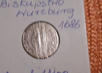 moneta srebrna Biskupstwa Wurzburg z 1686r