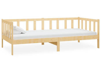 Łóżko dzienne z materacem lite drewno sosnowe 90x200 cm WM-3083619