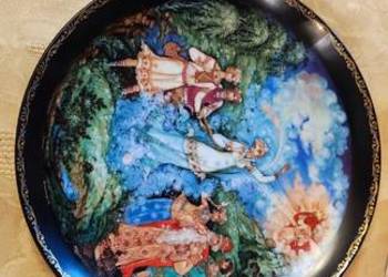 Unikatowy talerz kolekcjonerski Legendy Rosji porcel Leningr Unikatowy talerz kolekcjonerski Legendy Rosji porcel Leningr