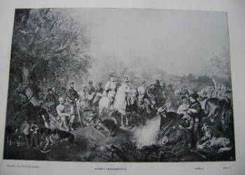 Starocie z PRL - Myślistwo = Zestaw 6 ilustracji Juliusza Kossaka z XIX w.