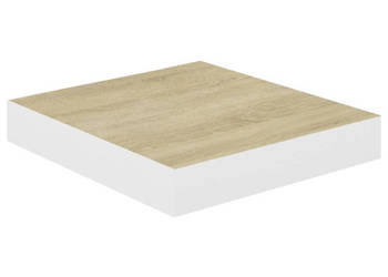 Wisząca półka ścienna dębowo-biała 23 x 235 x 38 cm MDF WM-326567
