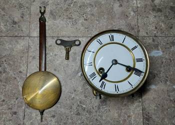 142 Zestaw mechanizm starego zegara Junghans A20 tarcza 14,5cm