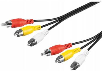 kabel 3x RCA audio video Kabel łączący Composite Audio Video, 3 x cinch