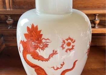 Amfora Meissen.  Czerwony Smok Ming/ Red Dragon Ming.  Sygnatura  z lat 192