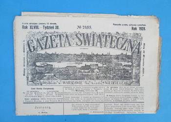 20. Gazeta Świąteczna Rok wydania 1928
