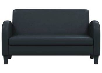 vidaXL Sofa 2-osobowa, sztuczna skóra, czarna(SKU:245587)