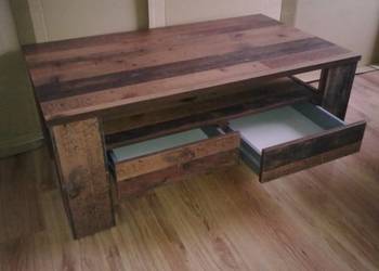 Nowa ława z szufladami 111x65x45 (dąb branwood lub dąb artisan+biały mat)