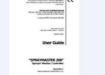 SPRAYMASTER 200 sterownik instrukcja obsługi PL