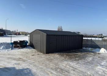Garaż z blachy na rąbek 6x6 producent 7x6 7x7 4x6 5x6 5x5 9x6 10x7 12x6 9x8