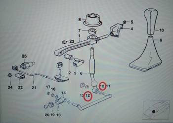 podkładki drążka biegów bmw e30 e36 e34
