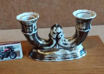 Świecznik stara porcelana