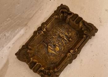 Kolekcjonerska POPIELNICZKA z mosiądzu z okresu PRL-u vintage