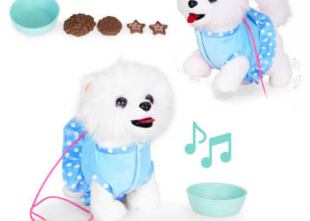 Interaktywny piesek na smyczy chodzi i merda ogonem melodyjki