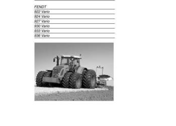 Fendt 922, 924, 927, 930, 933, 936 VARIO instrukcja obsługi