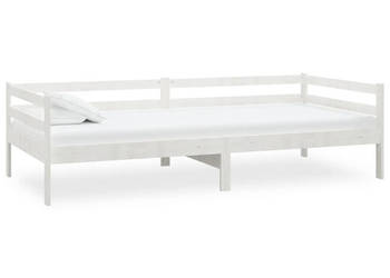 Łóżko dzienne z materacem białe drewno sosnowe 90x200 cm WM-3083560