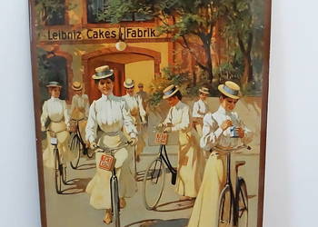 Szyld Metalowy Retro Tablica Metalowa Leibniz Cakes 60x39,5 Cm Vintage Duża