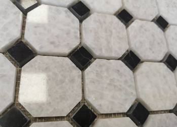 Mozaika kamienna z marmuru CRISTAL WHITE/HANG GREY