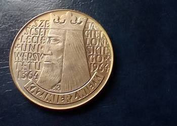 Stare monety 10 złotych 1964 Kazimierz Wielki wklęsły Polska