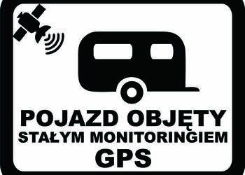 Naklejka na przyczepe  Pojazd objety stałym nadzorem GPS