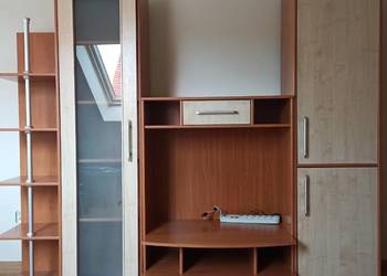 Meblościanka 230 cm z szybą mleczną 3 elementy
