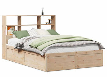 Rama łóżka bez materaca lite drewno sosnowe 140x190 cm WM-3323467