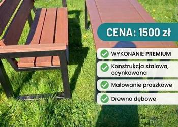 Zestaw ogrodowy - ławka i stół