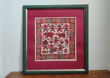 Duży obraz batik Indonezja ręcznie malowany