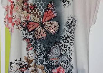 XL Letnia tunika w motyle