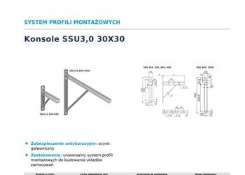 WSPORNIK 30X30X400 ZE.ST NICZUK TYP SS-U3,0 30X30