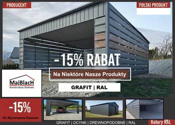 A33-Garaż Blaszany/Altana Wiata na Samochód  /Montaż Gratis  - Maj-Blach