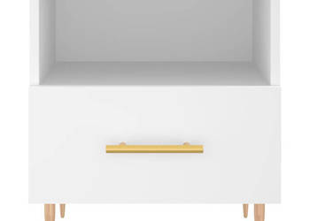 Szafka nocna biała 40x35x475 cm materiał drewnopochodny WM-827404