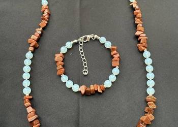 Naszyjnik i bransoletka „Świt nad pustynią” - 67cm