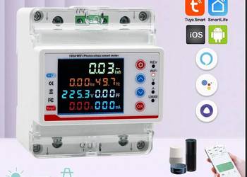 Jednofazowy dwukierunkowy licznik energii 100A Tuya Smart Life WiFi