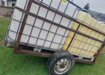 Zbiornik mauzer 2x1000l na przyczepie