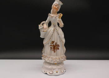 Porcelanowa Figurka Damy w Stylu Rokoko
