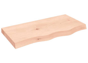 Blat stołu 80x40x(2-6) cm surowe lite drewno dębowe WM-3156292