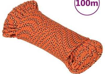 vidaXL Linka żeglarska, pomarańczowa, 3 mm, 100 m, polipropylen(sku152642)